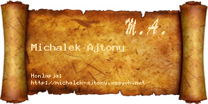 Michalek Ajtony névjegykártya